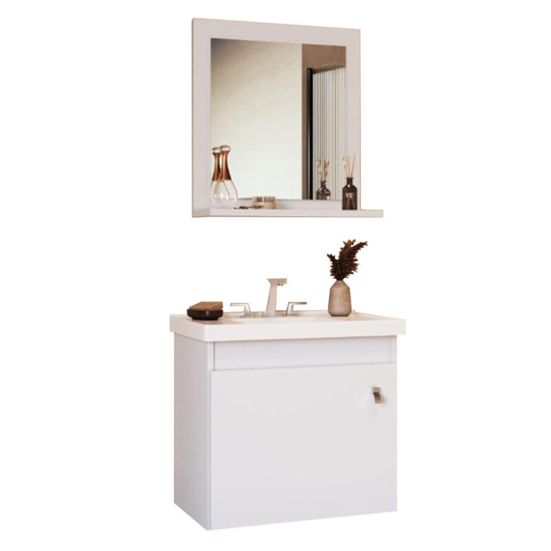 Mueble Baño Arte Dalva Madera 46x44.8 Cm C/bacha Blanco Mueble Baño Arte Dalva Madera 46x44.8 Cm C/bacha Blanco