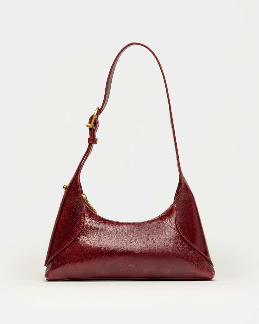 Cartera Windsor en Cuero Liso Bordeaux