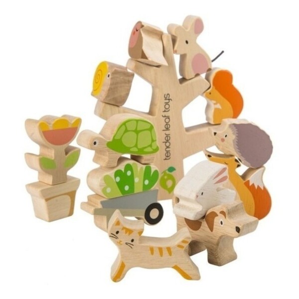 Tender Leaf Toys Apilar Animales Juguete Madera Niños Tender Leaf Toys Apilar Animales Juguete Madera Niños