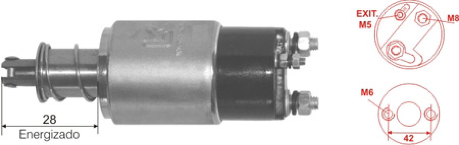 AUTOMATICO DE ARRANQUE - SOLENOIDE JMC JAC 2 TORNILLOS 12V LC 