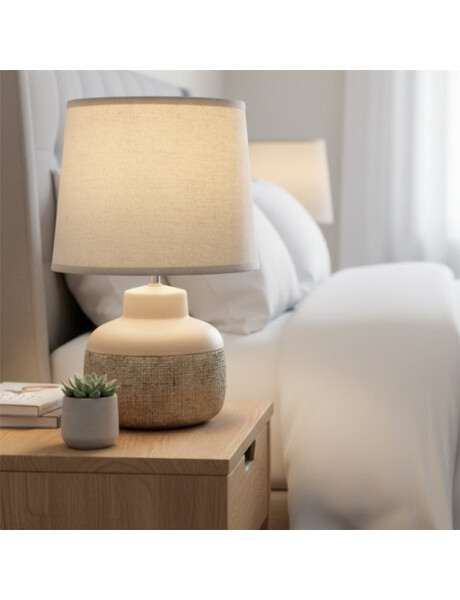 LAMPARA DE MESA CERAMICA D30x45CM TEXTURA MARRON LAMPARA DE MESA CERAMICA D30x45CM TEXTURA MARRON