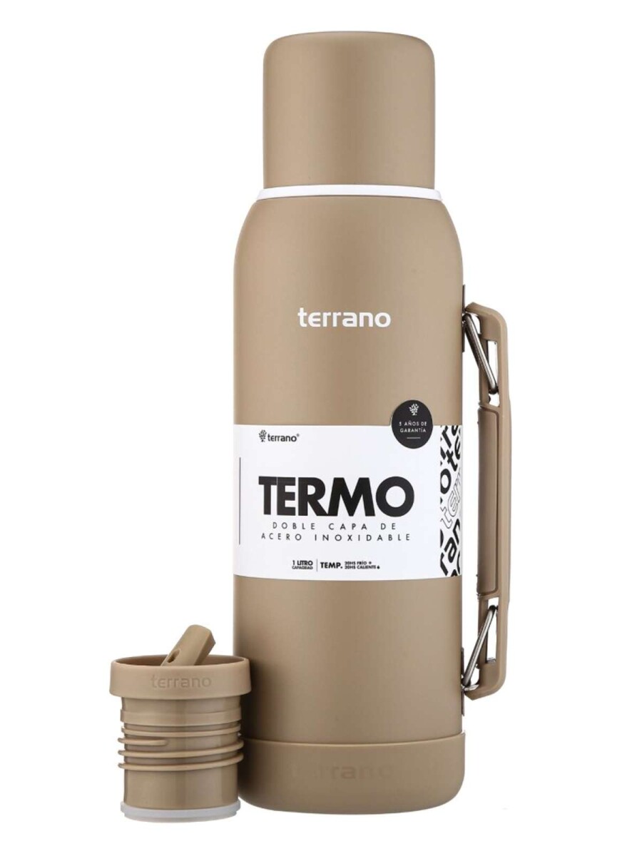 Termo Premium 1lt. Con base de Silicona - Arena 