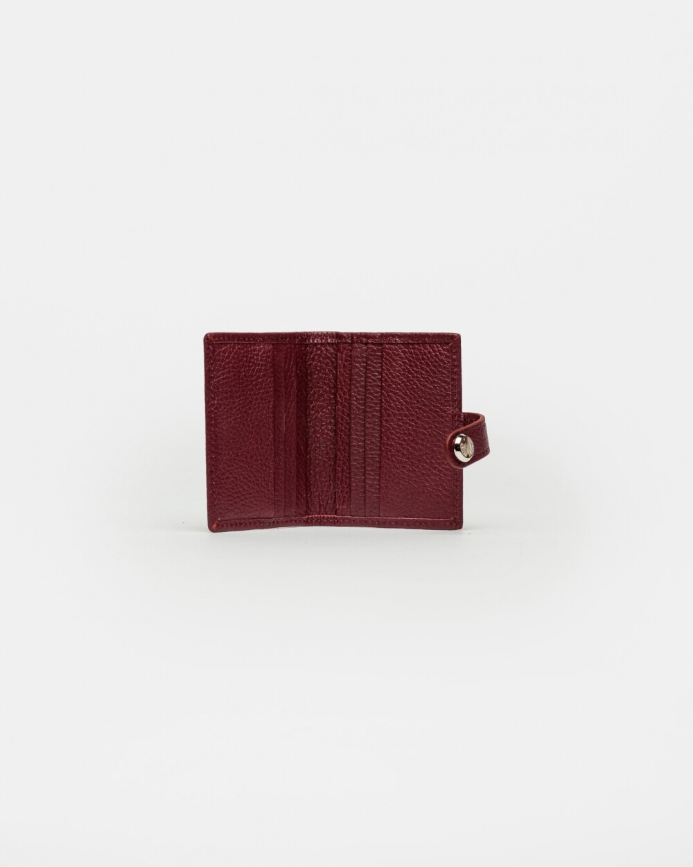 Billetera Sand En Cuero Graneado Bordeaux