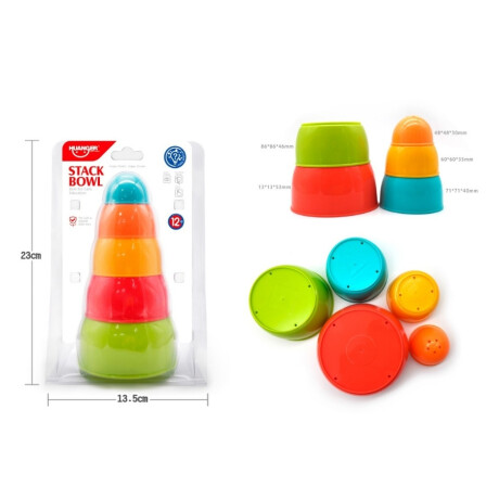 Juguete Educativo Huanger He0224 Bowls Apilables Ub MULTICOLOR