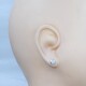 Caravanas en oro blanco 18k y brillantes Caravanas en oro blanco 18k y brillantes