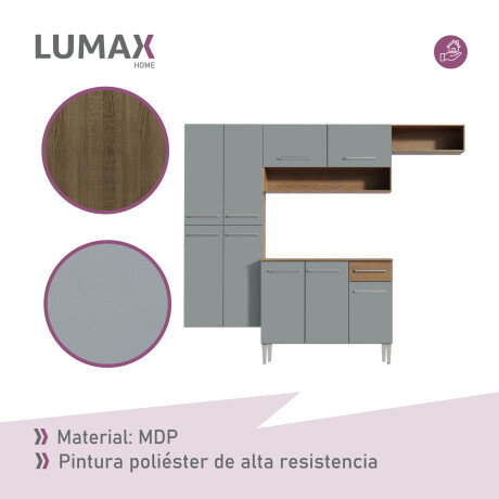 Mueble de Cocina completo 229cm Gris