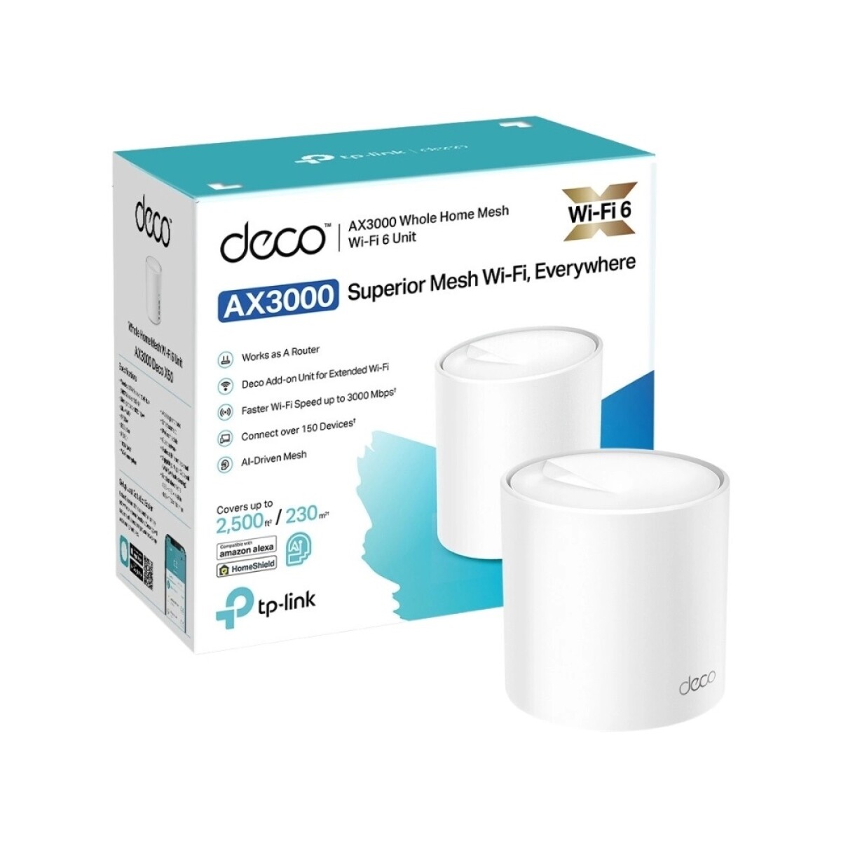 Access Point TP-LINK Deco X50 (Pack x1)-AX3000, WiFi 6, Mesh 
