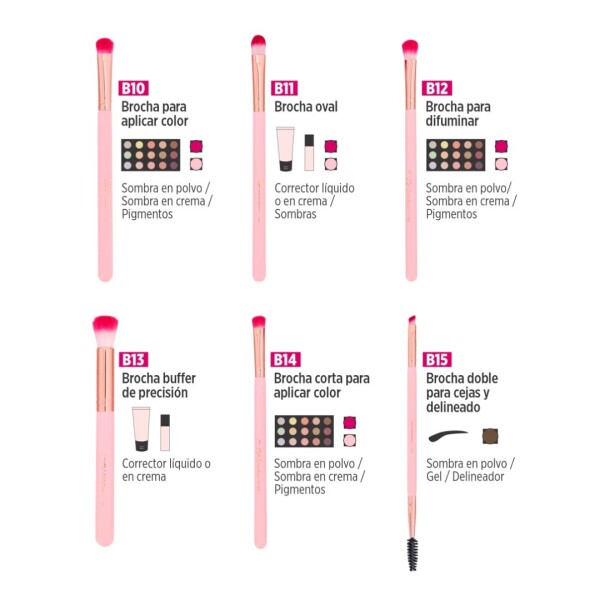 Set de brochas para ojos – Hortensia Set de brochas para ojos – Hortensia
