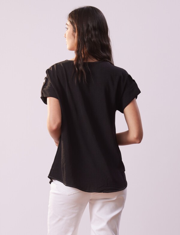 Blusa Pespunte NEGRO