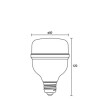 LAMPARA LED TSHAPE 40W 6500K E27 LAMPARA LED TSHAPE 40W 6500K E27