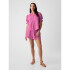 CRINKLE GAUZE PULL ON SHORT INDIA PINK