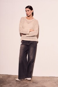 Sweater Lurex Beige Melange