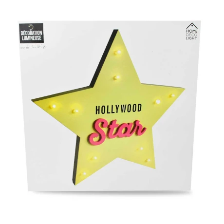CARTEL LED MADERA FORMA ESTRELLA HOLLYWOOD STAR EN CAJA 26111 CARTEL LED MADERA FORMA ESTRELLA HOLLYWOOD STAR EN CAJA 26111