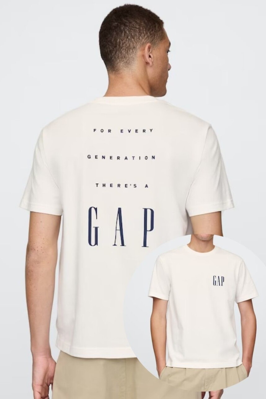 Remera Logo Gap Hombre New Off White V2