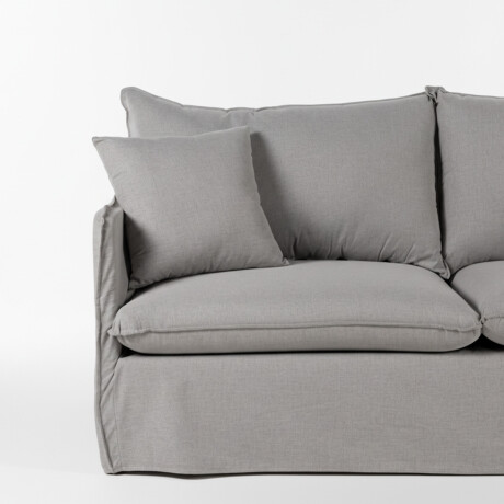 Sofá Snow con Funda - Tela Rústica - 2,5 cuerpos TO001-1634 (Gris)