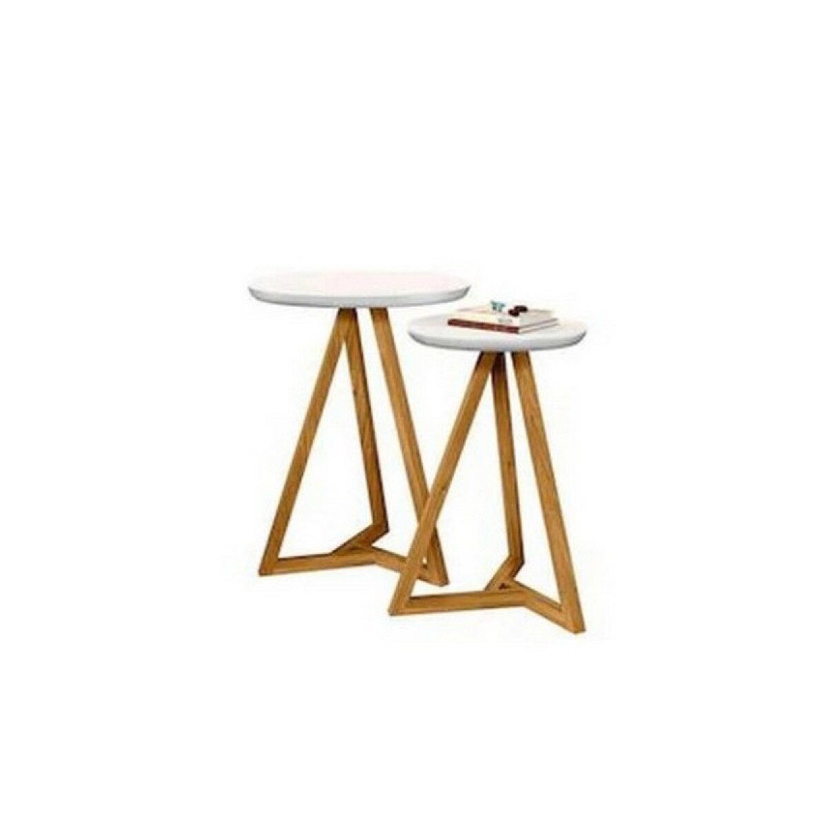MESA LATERAL NATIVA BLANCO/NATURAL 