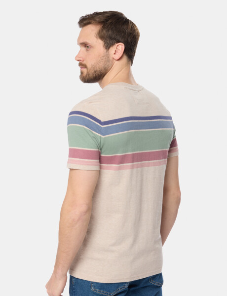 REMERA RAYADA Beige