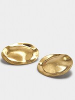 Pendientes Redondos Con Relieve dorado