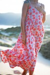 Vestido largo Durazno Estampado 1