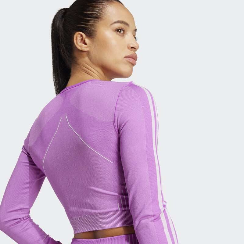 Remera Adidas Manga Larga Tejida Violeta