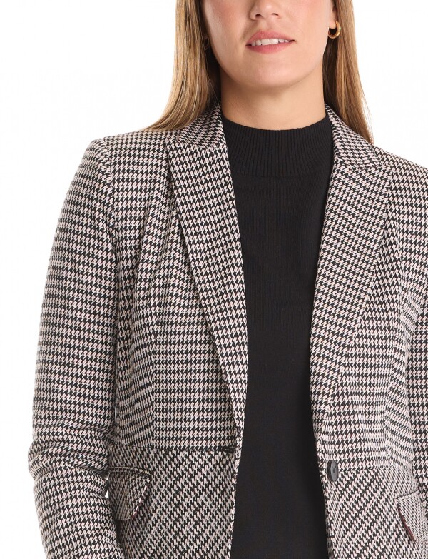 Blazer Jacquard MULTI/NEGRO