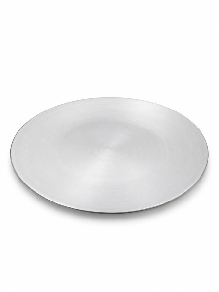 PLATO BASE DISCO PLATEADO