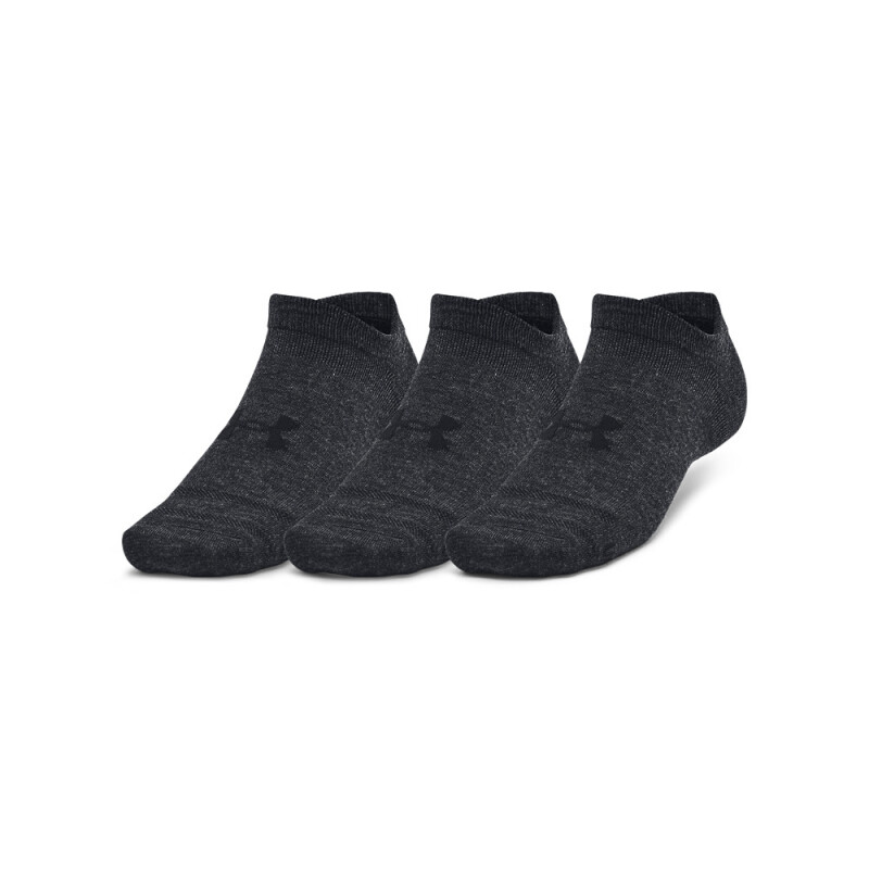 UA Essential No Show 3pk-WHT BLK-001