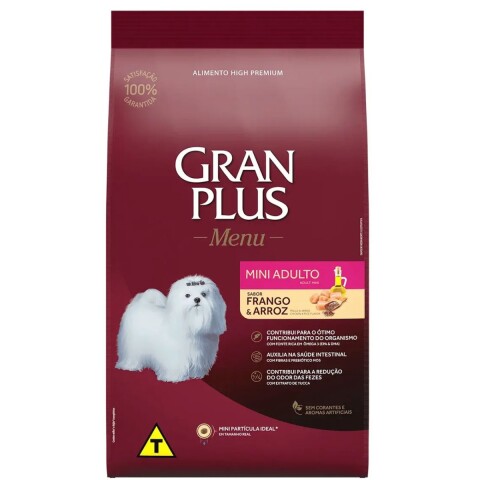 GRAN PLUS MENU ADULTO RAZAS PEQUEÑAS/MINI 15 KG GRAN PLUS MENU ADULTO RAZAS PEQUEÑAS/MINI 15 KG