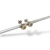 Caravanas Punto de luz-Plata y oro-Zirconia-CA5086 conpiedra