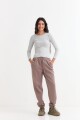 Pantalón jogger felpa MARRON