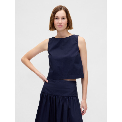 SL SHELL TANK - POPLIN NAVY UNIFORM