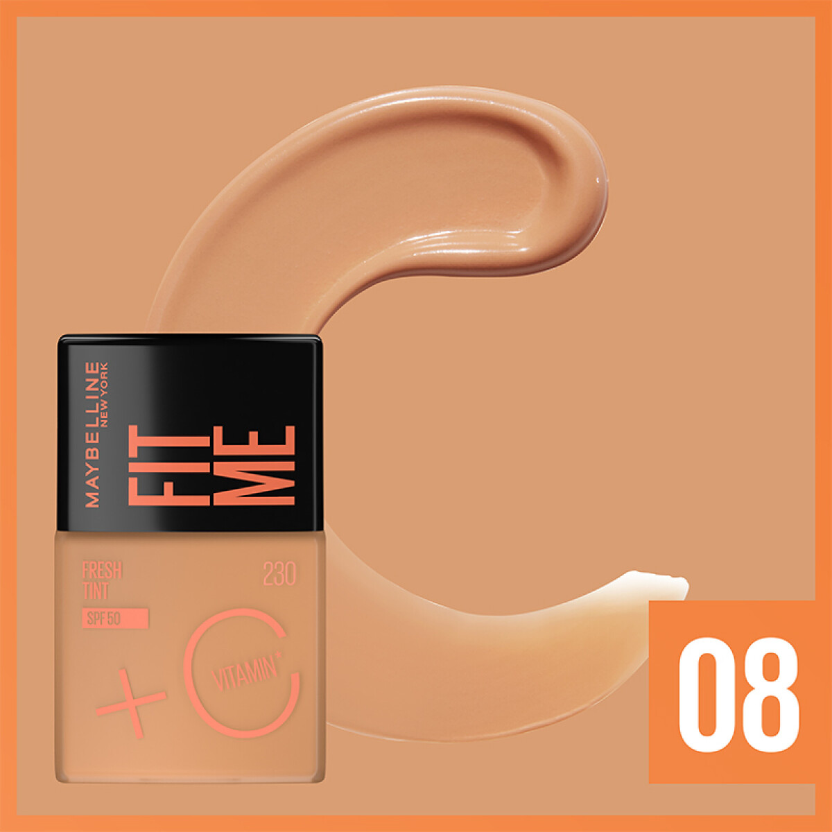 Maybelline Base Fit Me SPF 50 N°08 – Base Ligera con Protección Solar