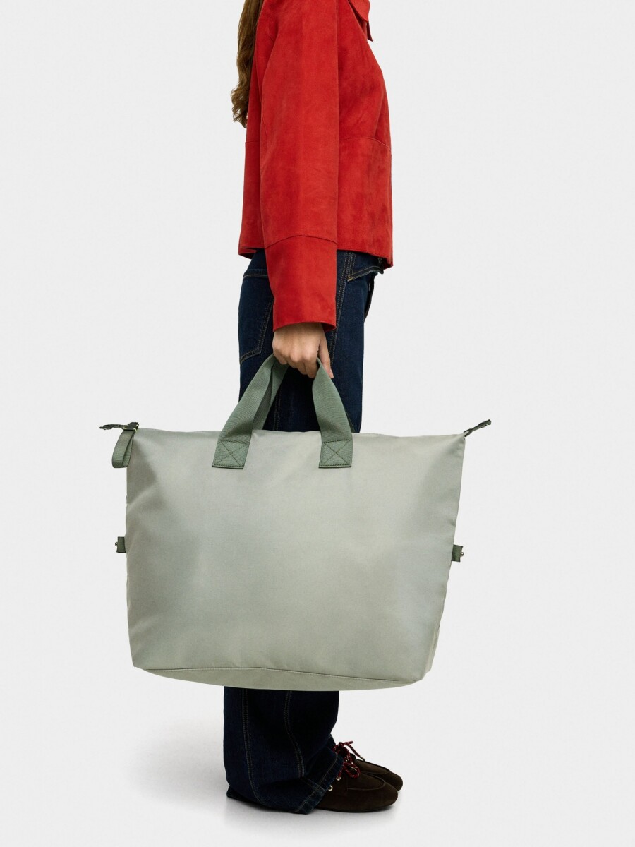 Bolso De Fin De Semana De Nylon gris