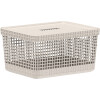 Organizador Rejilla M l Tapa Plástico Beige