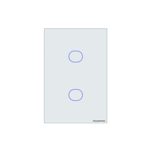 Plaqueta inteligente WIFI touch 2 canales blanco -TRAMONTINA TE3902