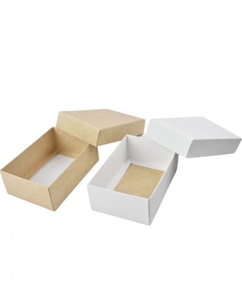 Caja Rectangular 8x12x4,5 cm REVERSIBLE BLANCO MADERA