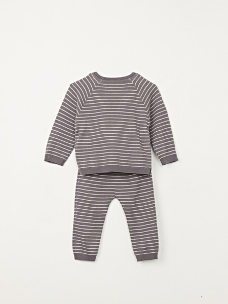 Set punto jacquard Gris