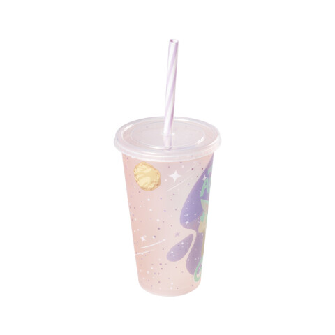 Vaso Plástico con Pajita Baby Yoda 500 ml U