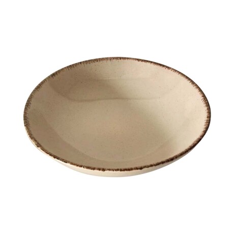 Set X6 Platos Hondo Ø20cm Vajilla en Cerámica para Alimentos Beige