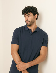 520752 REMERA HARRINGTON LABEL Azul Oscuro