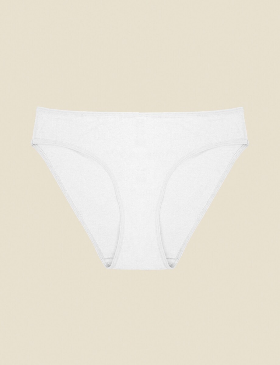 Panty Bikini Cotton - Blanco 