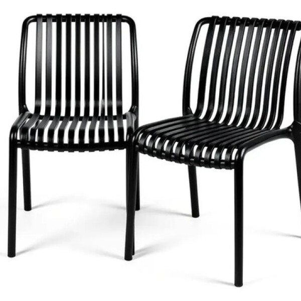 Silla Comedor Cocina Vetro Isabelini Interior Exterior Negro 1