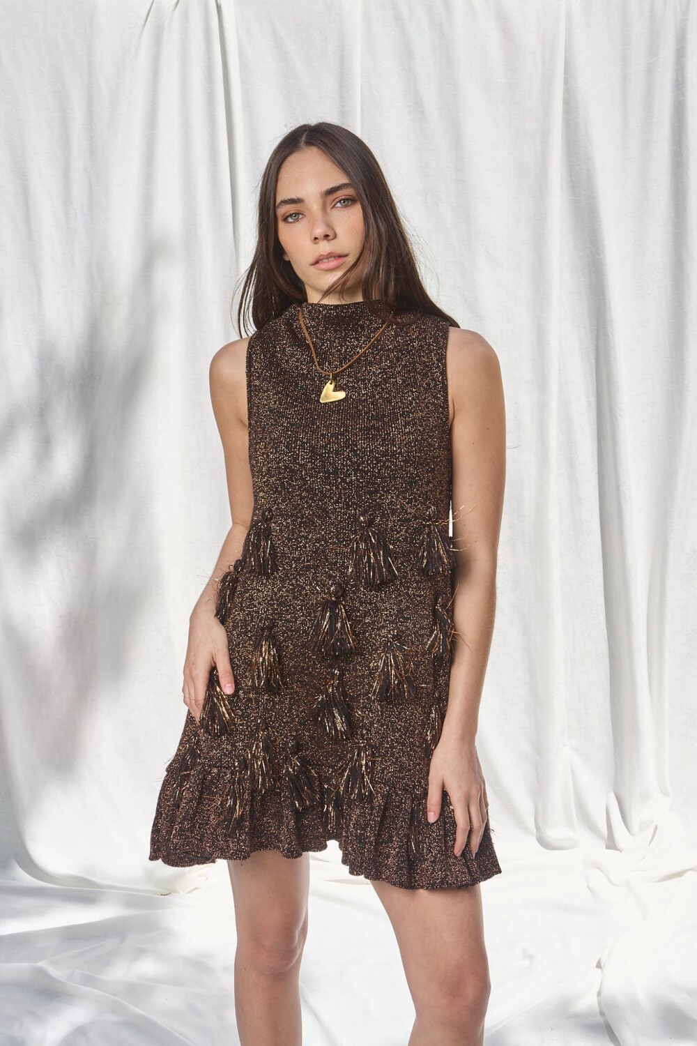 Cush Cush Dress Negro / Ocre