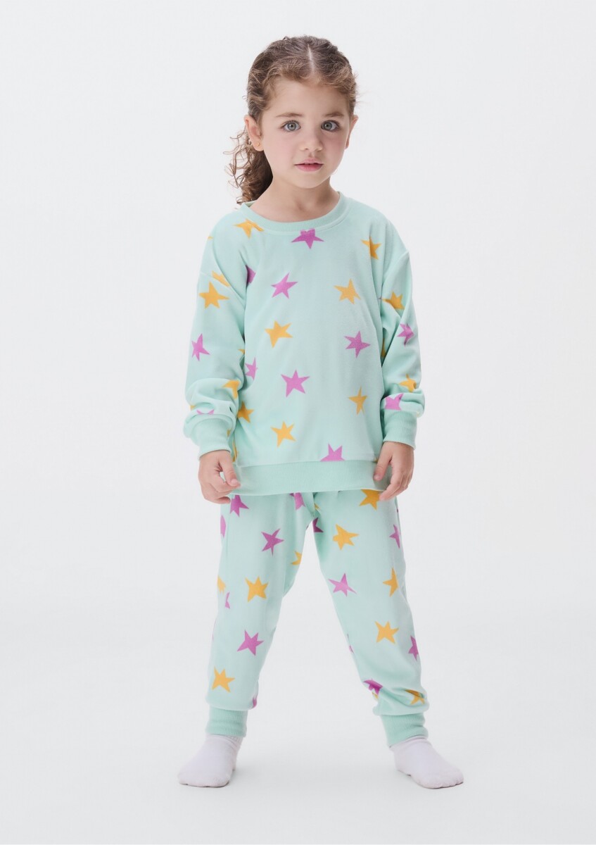 PIJAMA ML FEM - VERDE LIMA 