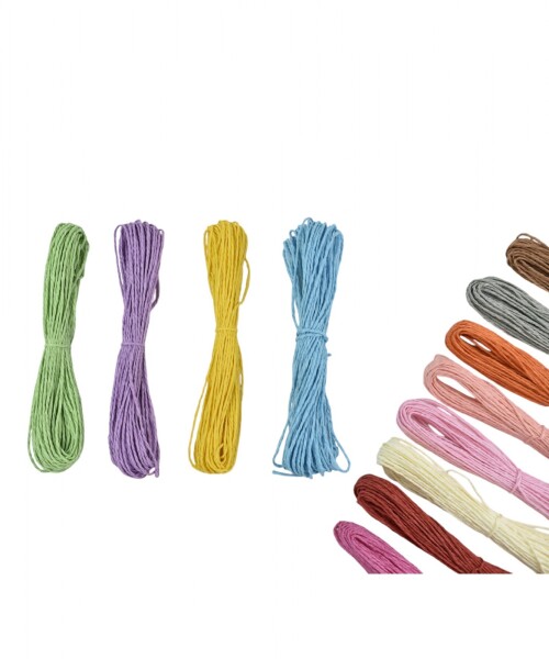 Hilo rafia colores surtidos 0,2 cm. x 18 mts COLORES SURTIDOS
