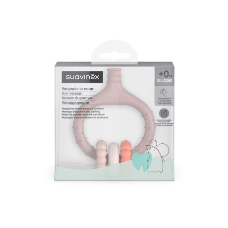 Pre-Cepillo Masajeador Encías Bebé +0m Silicona Ligero Suave Rosa