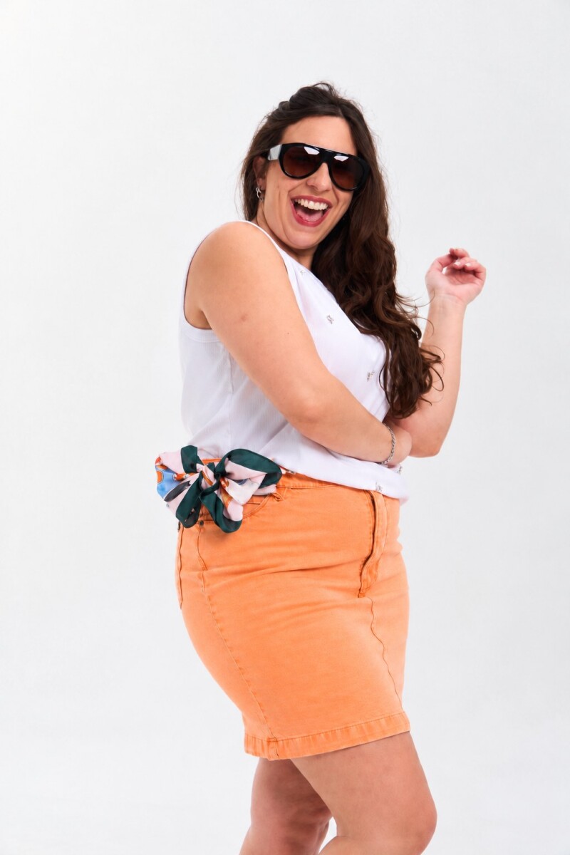 Pollera Chicle naranja 