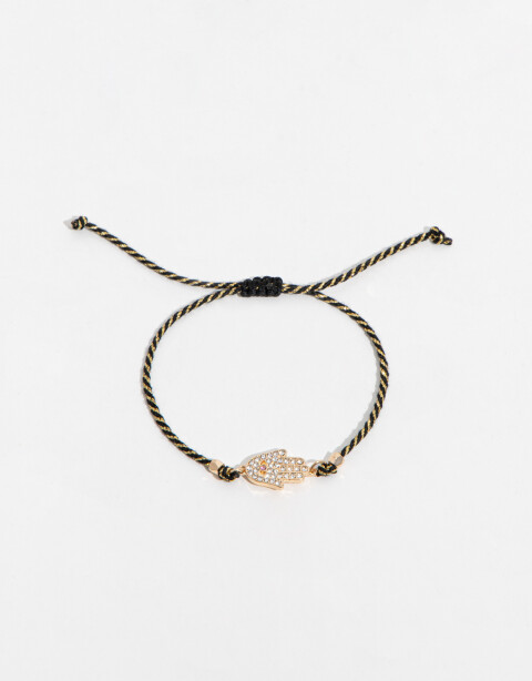 Pulseras Flexibles Lucky charm Pulsera Con Dije De Manito - Dorado