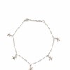 Tobillera rolo - Dijes estrellas - Plata 925 - sin piedra - TO3006 sinpiedra
