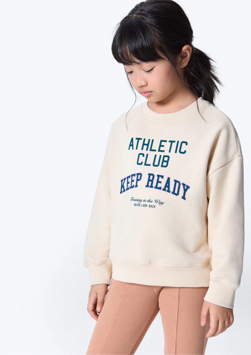 BUZO INFANTIL CON ESTAMPA - BEIGE 